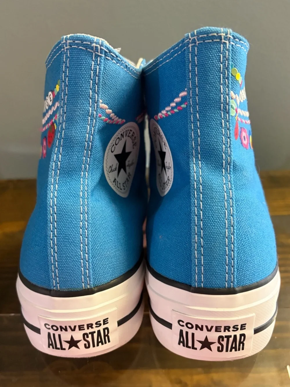 Chuck Taylor All Star Lift Kidult Women Converse Dial up Blue High-Top Sneakers - Picture 7 of 14